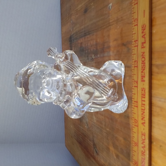 MIKASA FROSTY'S CHOIR LEAD Crystal Clear Figurine w tag Christmas Winter Holiday - Picture 7 of 7